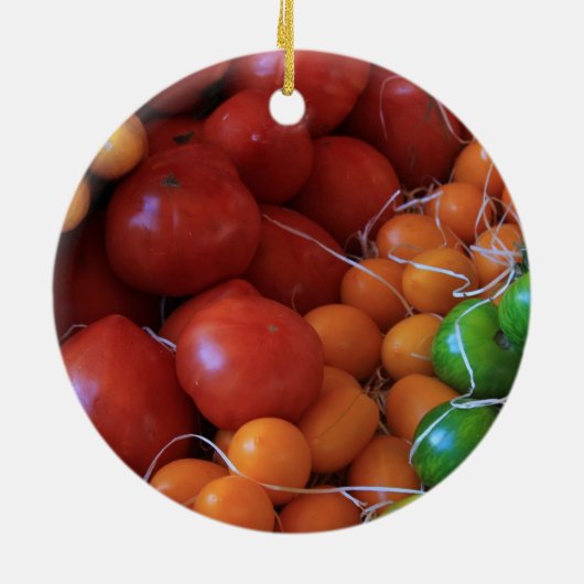 Kerstversiering voor tomaten keramisch ornament (Achterkant)