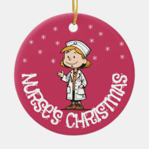 Kerstversiering voor verpleegsters Op maat gemaa Keramisch Ornament
