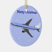 Kerstversiering voor vliegtuigen keramisch ornament (Rechts)