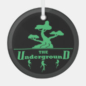 kerstversiering voor zakelijke Logo Glas Ornament (Voorkant)