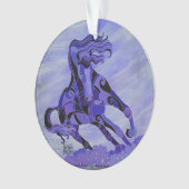 Kerstversiering voor zwarte paarden ornament (voorkant)
