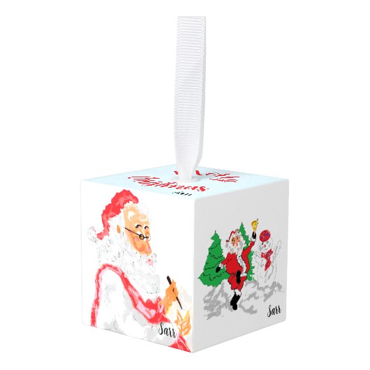 Kerstversiering: vrolijk decoratie (Voorkant hoekig)