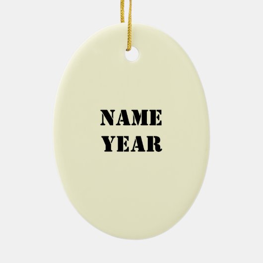 kerstversiering vrouw bouwvakker keramisch ornament (Achterkant)