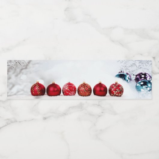 kerstversiering waterfles etiket (Enkel label)