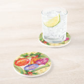 kerstversiering zandsteen onderzetter (Zijkant)