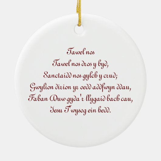 kerstversiering zingend meisje keramisch ornament (Achterkant)