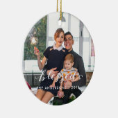 kerstversiering zonder blote familie keramisch ornament (Rechts)