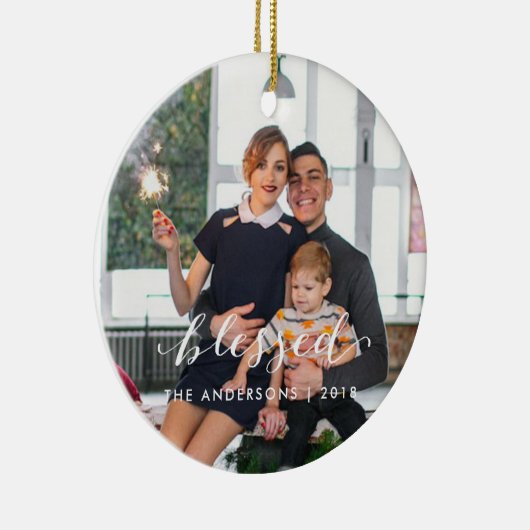 kerstversiering zonder blote familie keramisch ornament (Rechts)