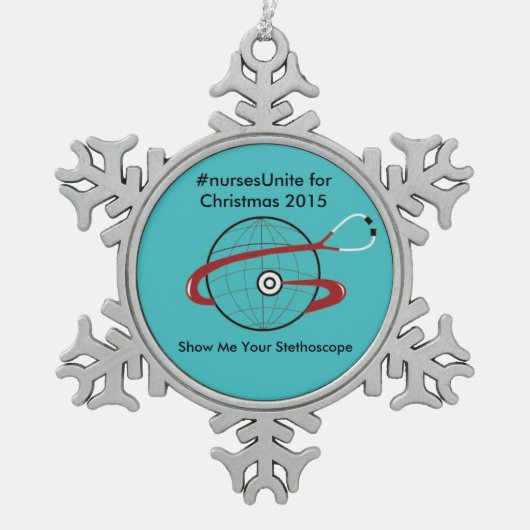 kerstversiering - zuster tin sneeuwvlok ornament (Voorkant)