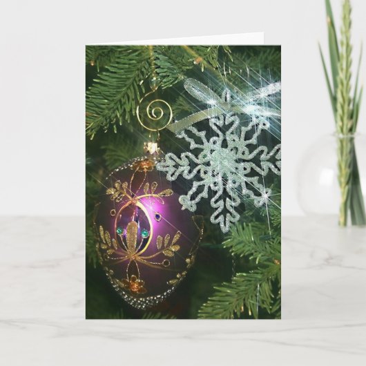 kerstversieringen 2 feestdagen kaart (Voorkant)