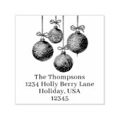 Kerstversieringen Aangepast retouradres Zelfinktende Stempel (Design)