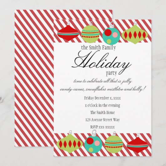 Kerstversieringen afspelen kaart (Voorkant / Achterkant)