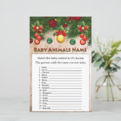 kerstversieringen Baby Dieren Naam Game (Staand voorkant)