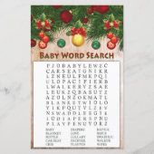 kerstversieringen Baby shower Word Search Game (Voorkant)