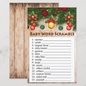 kerstversieringen Baby word scramble game (Voorkant / Achterkant)