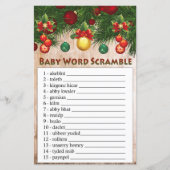 kerstversieringen Baby word scramble game (Voorkant)