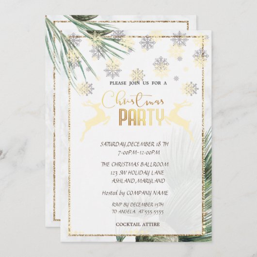 Kerstversieringen, Beste, Kerstakerfeest Kaart (Voorkant / Achterkant)