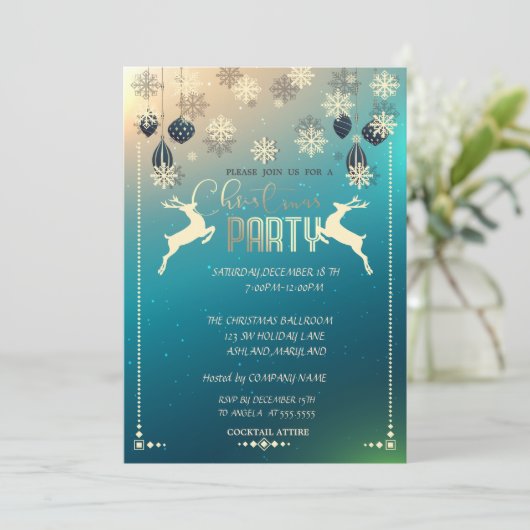 Kerstversieringen, Beste kerstfeest voor het bedri Kaart (Staand voorkant)