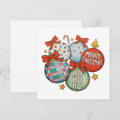 Kerstversieringen Boog Vrolijke Kerstmis Ho Snowma Feestdagenkaart (Voorkant / Achterkant)