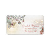 Kerstversieringen, boomtakken Cadeaus Etiket (Voorkant)