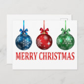 kerstversieringen briefkaart (Voorkant / Achterkant)