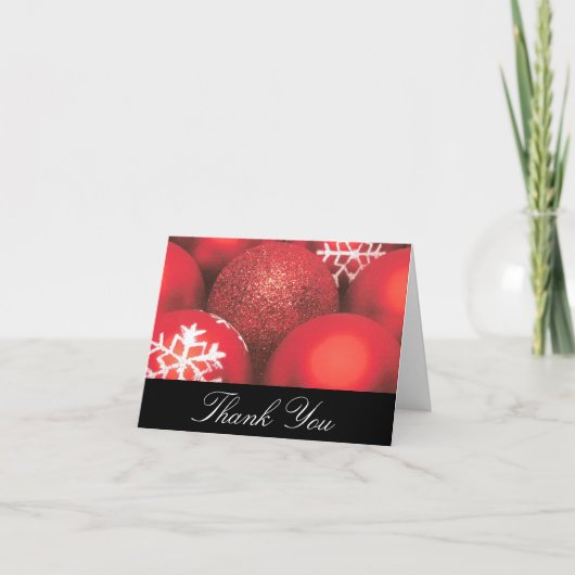 kerstversieringen Dank je kaart (Voorkant)