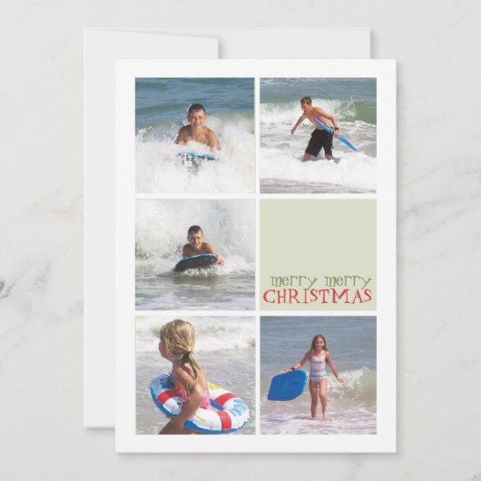 Kerstversieringen Dubbele SI-kaart met meerdere fo Feestdagenkaart (Voorkant)