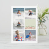 Kerstversieringen Dubbele SI-kaart met meerdere fo Feestdagenkaart (Staand voorkant)