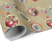 Kerstversieringen Elegant Goud Custom Face Cadeaupapier (Rol Hoek)