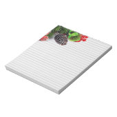 Kerstversieringen en achtergrond notitieblok (Linkerzijde)