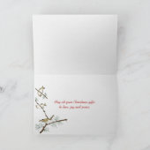 kerstversieringen en pijnbomen in de sneeuw feestdagen kaart (Binnen)