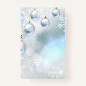 kerstversieringen en sneeuwvlokken badge (Achterkant)