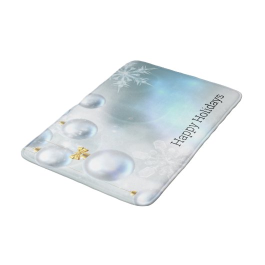 kerstversieringen en sneeuwvlokken badmat (Gekanteld)