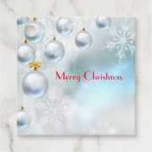 kerstversieringen en sneeuwvlokken bedankjes labels (Voorkant)