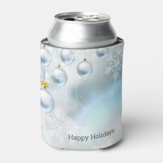 kerstversieringen en sneeuwvlokken blikjeskoeler (Blikje Voorkant)