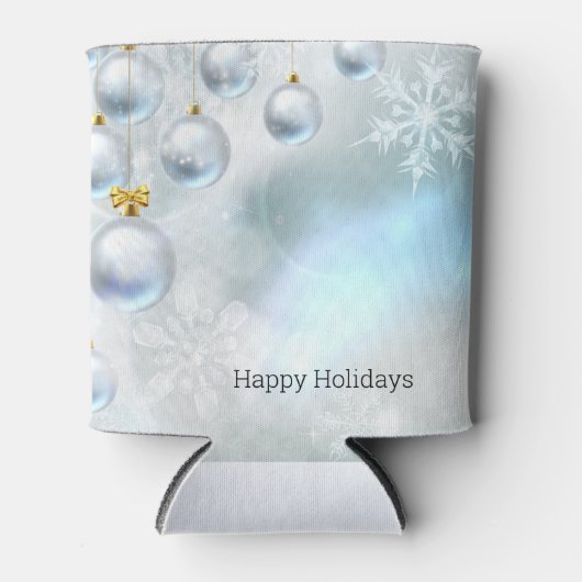 kerstversieringen en sneeuwvlokken blikjeskoeler (Voorkant)