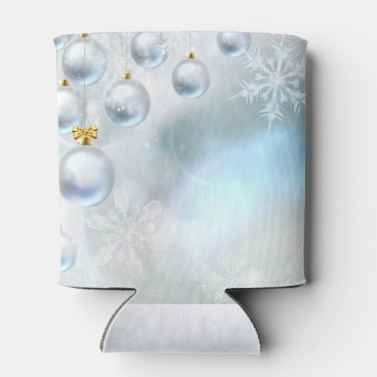 kerstversieringen en sneeuwvlokken blikjeskoeler (Achterkant)