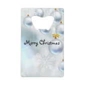 kerstversieringen en sneeuwvlokken creditkaart flessenopener (Voorkant)