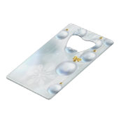 kerstversieringen en sneeuwvlokken creditkaart flessenopener (Achterkant Gekanteld)