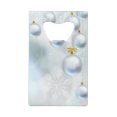 kerstversieringen en sneeuwvlokken creditkaart flessenopener (Achterkant)