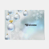 kerstversieringen en sneeuwvlokken deurmat (Voorkant)
