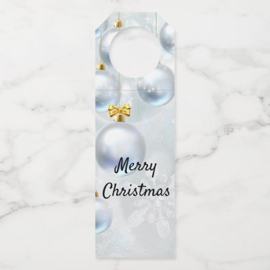 kerstversieringen en sneeuwvlokken flessenhanger (Voorkant)