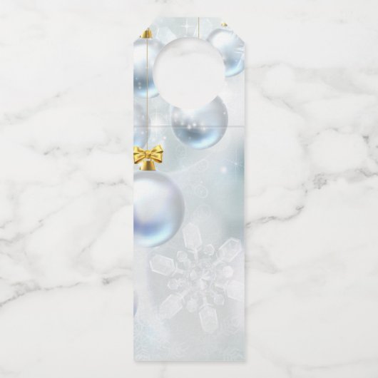 kerstversieringen en sneeuwvlokken flessenhanger (Achterkant)