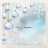 kerstversieringen en sneeuwvlokken glazen onderzetter (Voorkant)