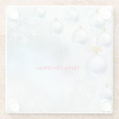 kerstversieringen en sneeuwvlokken glazen onderzetter (Achterkant)