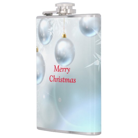 kerstversieringen en sneeuwvlokken heupfles (Links)