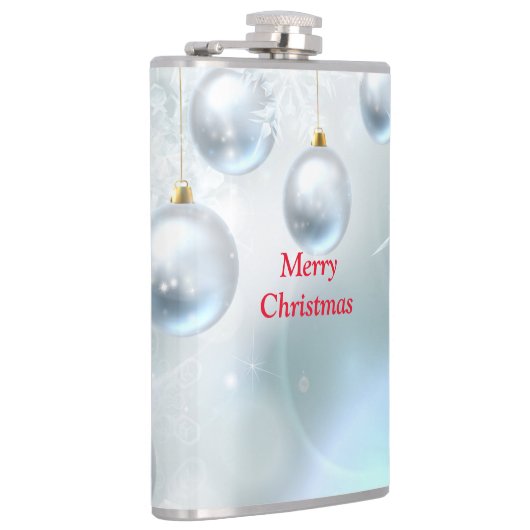 kerstversieringen en sneeuwvlokken heupfles (Rechts)