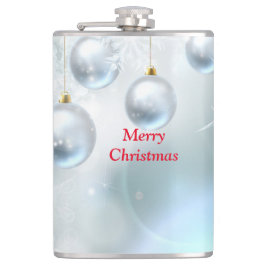 kerstversieringen en sneeuwvlokken heupfles