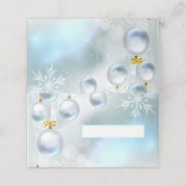 kerstversieringen en sneeuwvlokken plaatskaartje (Buitenkant ongevouwen)