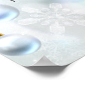 kerstversieringen en sneeuwvlokken poster (Hoek)